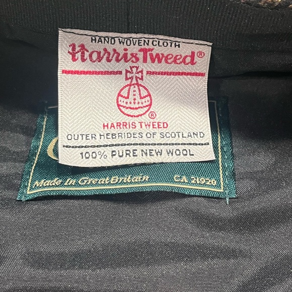 Vintage Country Classics Scotland Handwoven Harris Tweed Men’s Hat Sz 7 - Picture 2 of 7